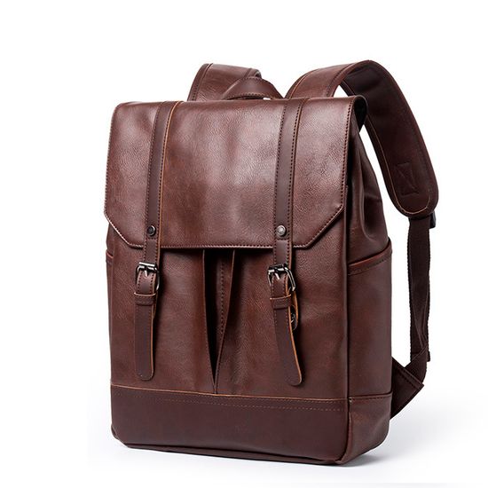 Рюкзак из экокожи Сувон. Темно-коричневый