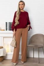 Джемпер с завязками Твист (бордовый) Б14867-10М LT Collection