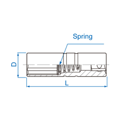 Головка свечная шестигранная 3/8&quot;, 14 мм, пружинный фиксатор KING TONY 36A514