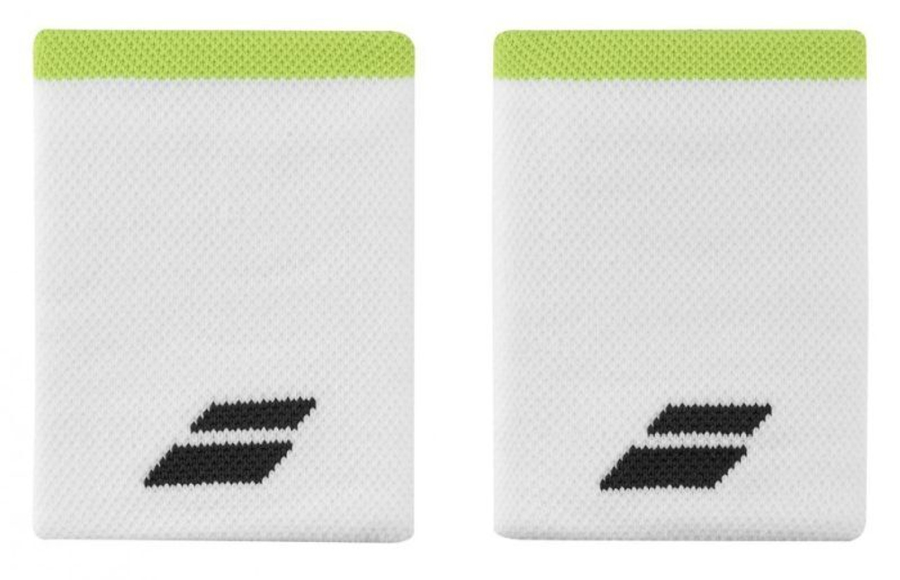 Теннисные напульсники Babolat Logo Jumbo Wristband - White