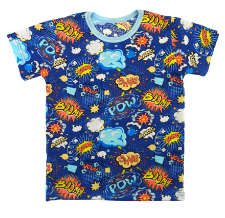 Футболка для мальчика 411/108 BOOM, синяя