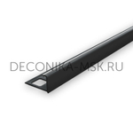 Раскладка для плитки наружная DECONIKA 8мм 2.5м Черный глянцевый Д-Пл8-Н-007ЧГ