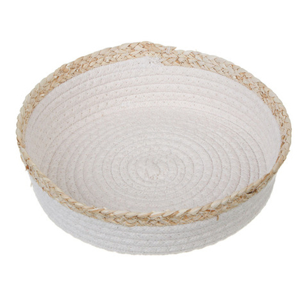 Органайзер для мелочей, 24x24x6см, веревка, солома