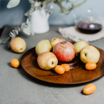 Деревянное блюдо Art of Siberia для подачи шашлыка и закусок с соусницей из дерева сибирский кедр. T76