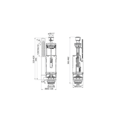 Арматура IDDIS F012400-01K для бачка с нижним подводом двухуровневая