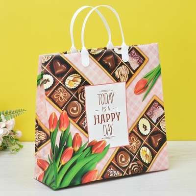 Пакет 30*30+10 из мягкого пластика "Шоколатье"