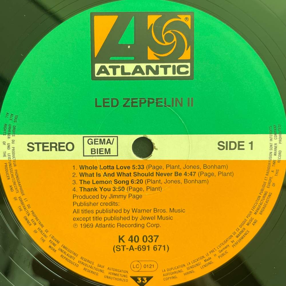 Led Zeppelin - Led Zeppelin II (Европа)