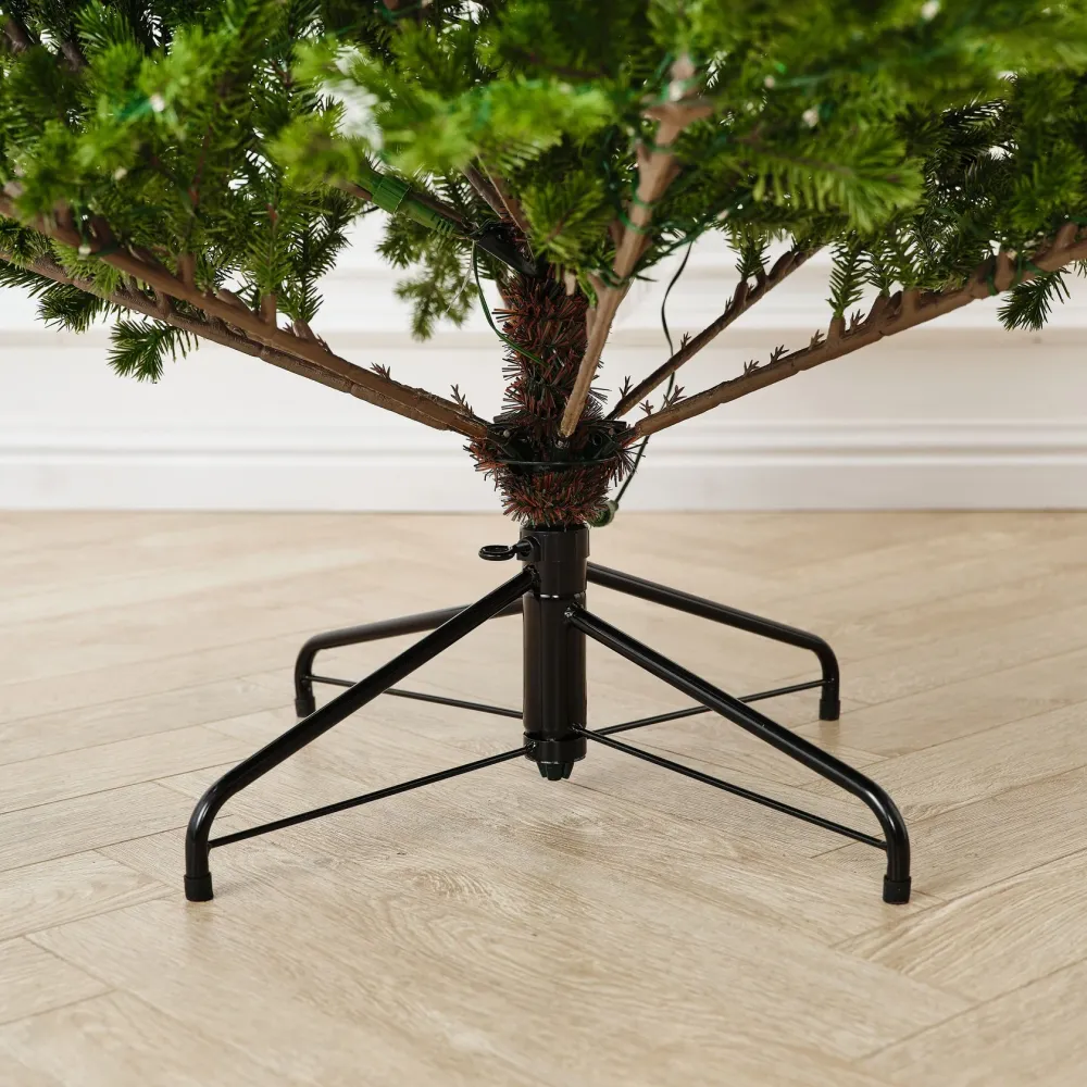 Елка с гирляндой встроенной 2в1 «Meribel» (Литая хвоя) 210 см / 2,1 м