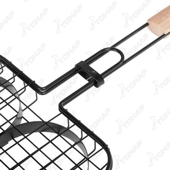 Решетка для барбекю для гамбургеров 58,5х26,5х26,5х3,5см с антипригарным покр.(HS-RBA SHB084) Helios