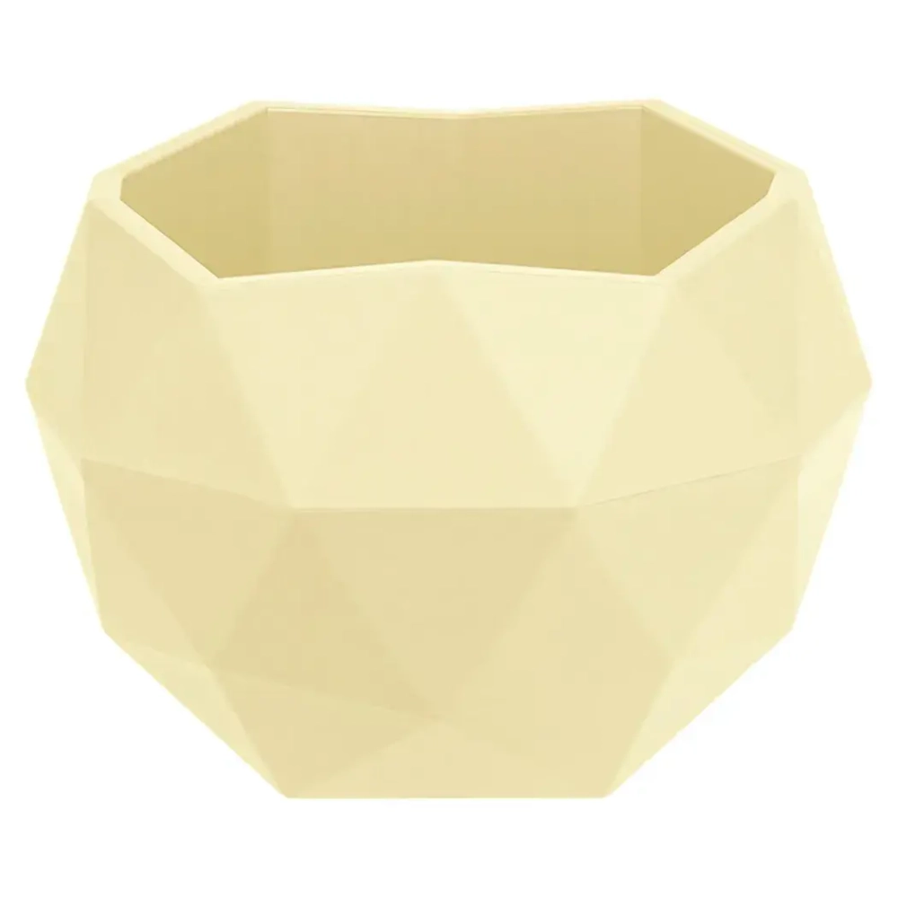 Кашпо для цветов пластиковое 0,45л d-12,3см «Топаз» Желтый