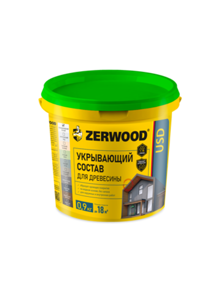 ZERWOOD USD УКРЫВАЮЩИЙ состав для древесины Скандинавский белый 0,9кг (ИжСинтез)