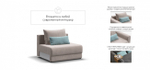Ричмонд Модуль спальное место Велюр Монолит латте