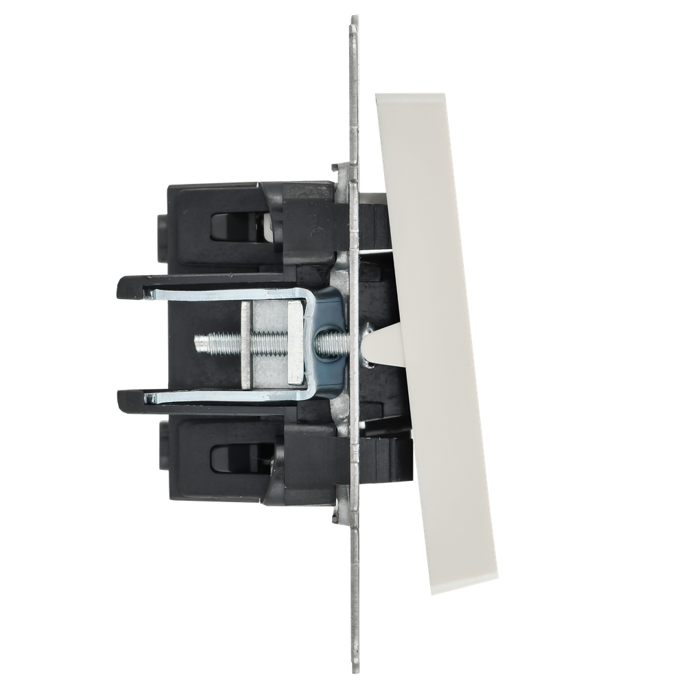 BRITE Выключатель 1-клавишный с индикацией 10А ВС10-1-1-БрЖ жемчуг IEK