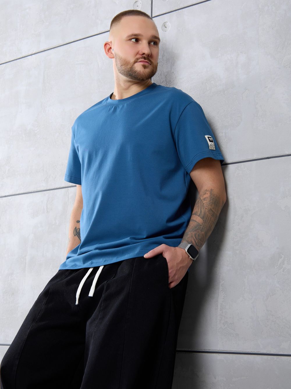 Фуфайка (футболка) мужская Арчи-1 Виотекс ИНДИГО