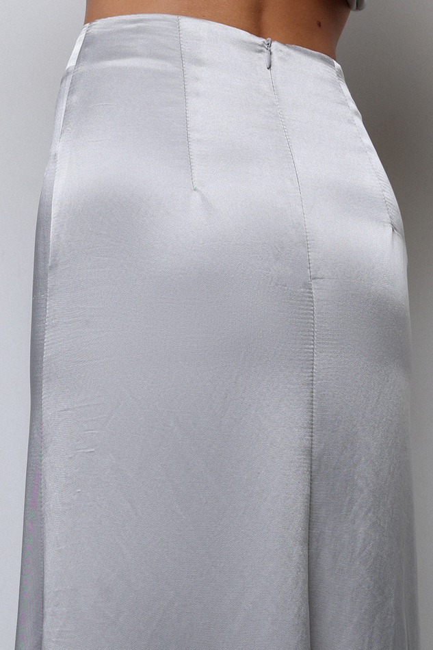 Юбка макси серебро