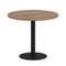 First Стол круглый KSPRG-1 Дуб Табак/Металл Черный 900*900*750