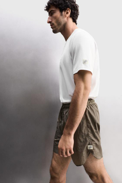 ZARA ШОРТЫ ДЛЯ ТРЕНИРОВОК 2 В 1, КОРИЧНЕВЫЙ