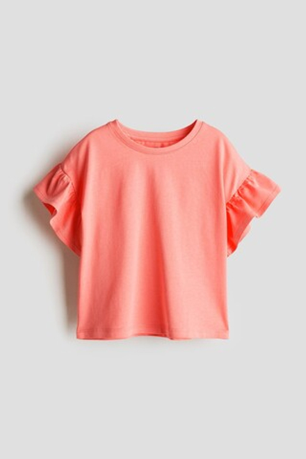 H&M Хлопковый топ, кораллово-красный
