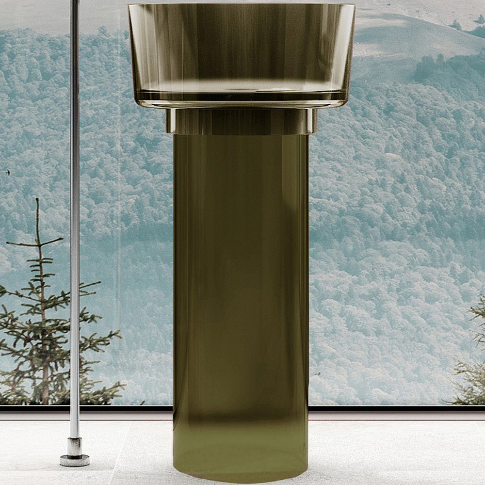 Раковина Abber Kristall 45 AT2702Vesuvian-H Оливковая