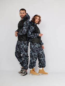 Костюм для активного отдыха Prival Ветровлагозащитный, мужской, чёрный + кмф Город