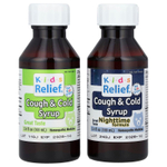 Homeolab USA, Kids Relief®, сиропы от кашля и простуды, дневное и ночное средство, 0–12 лет, 2 флакона по 100 мл (3,4 жидк. унц.)