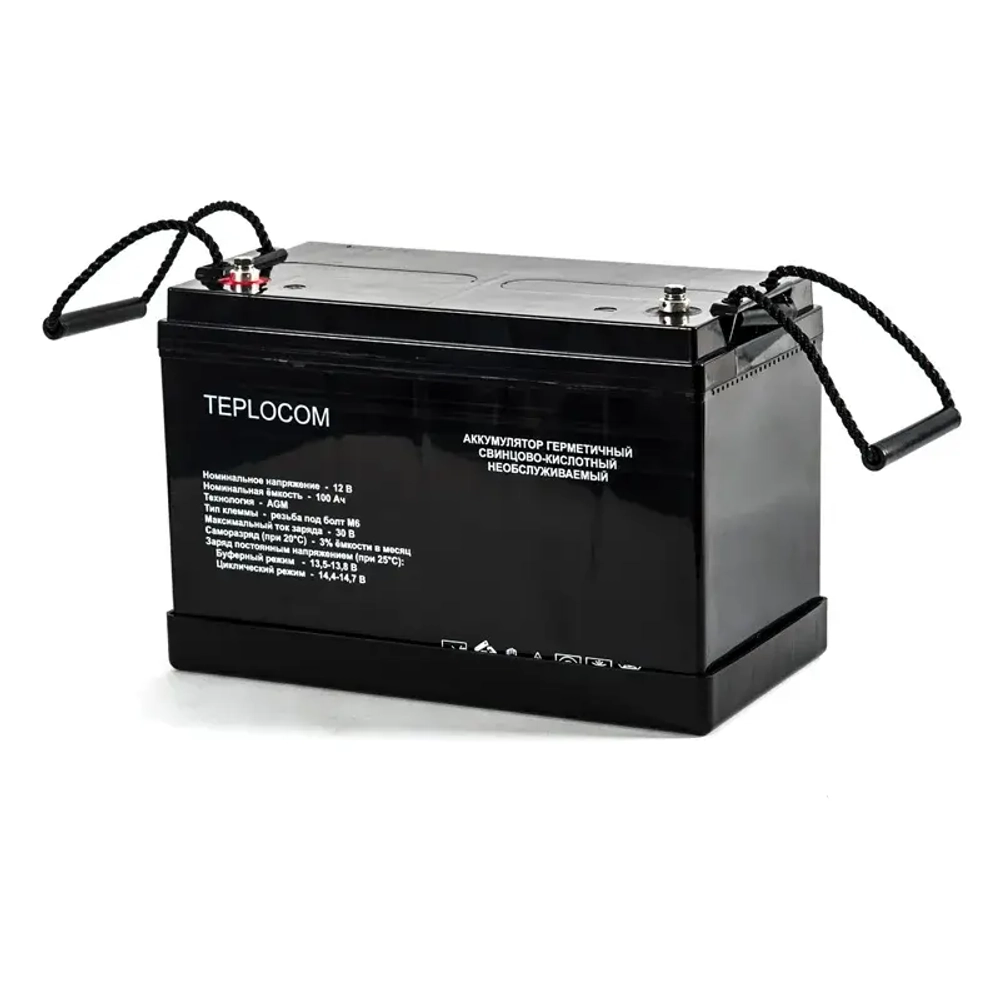 TEPLOCOM 100Ач аккумулятор герметичный свинцово-кислотный 437