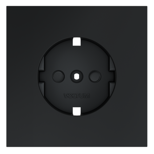 Накладка для розетки с заземлением и защитными шторками, S70 (графит)