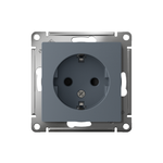 Розетка 1-м СП AtlasDesign 16А IP20 с заземл. защ. шторки механизм грифель SE ATN000745
