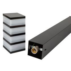 Садово-парковый светильник ЭРА ИНОКС-8410 напольный черный IP54 Е27 max60Вт | Садово-парковые светильники