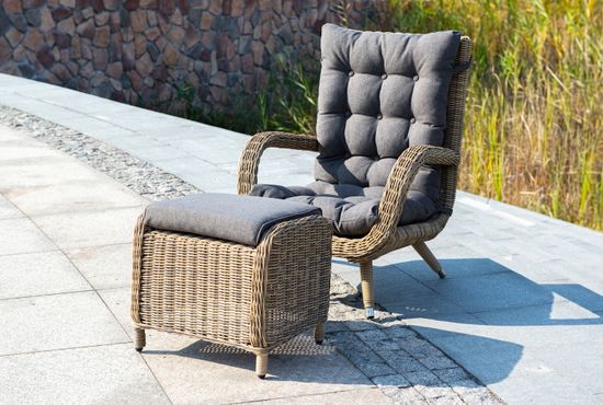 "Толедо" пуф плетеный, цвет соломенный