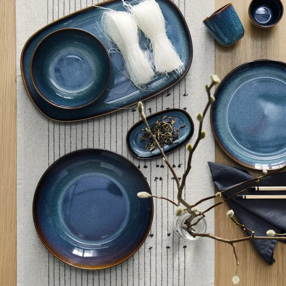 Глубокая тарелка IKEA GLADELIG (ГЛАДЕЛИГ), Синий, 21 см