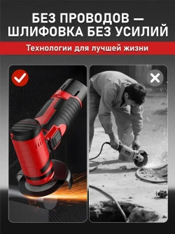 болгарка аккумуляторная шлифовальная машинка мини 1100Вт, 20000 об/мин, 18В, 78 мм, низкий шум и вибрация для резки, шлифовки, полировки, удаления ржавчины