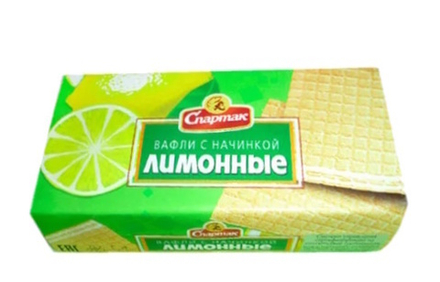Вафли "Спартак" Лимонные 100г. Спартак