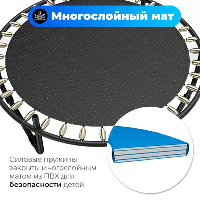 Батут с сеткой KB-15485, с баскетбольным кольцом, диаметр 5 фт