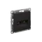 ATLASDESIGN РОЗЕТКА двойная компьютерная RJ45+RJ45 кат. 6А, механизм, КАРБОН