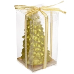 Свеча новогодняя «Сказочная ель» 5,5х10 см, золото