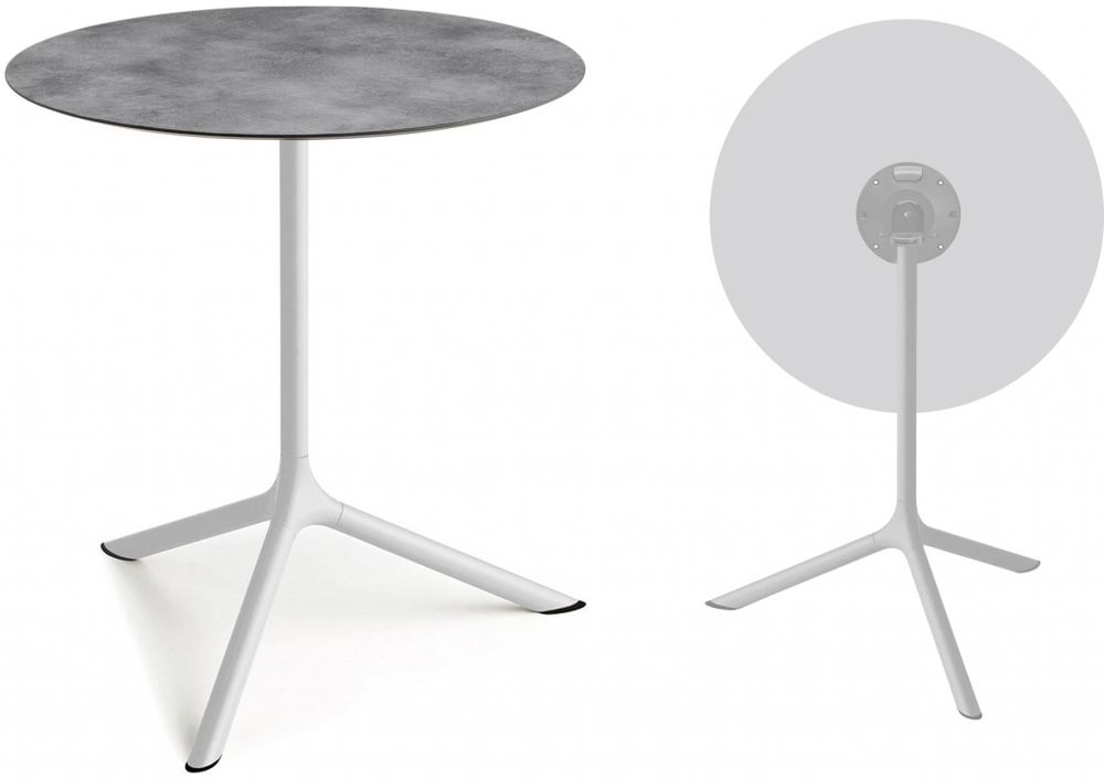 Стол ламинированный обеденный складной Scab Design Tripe Maxi Folding, белый, цементный