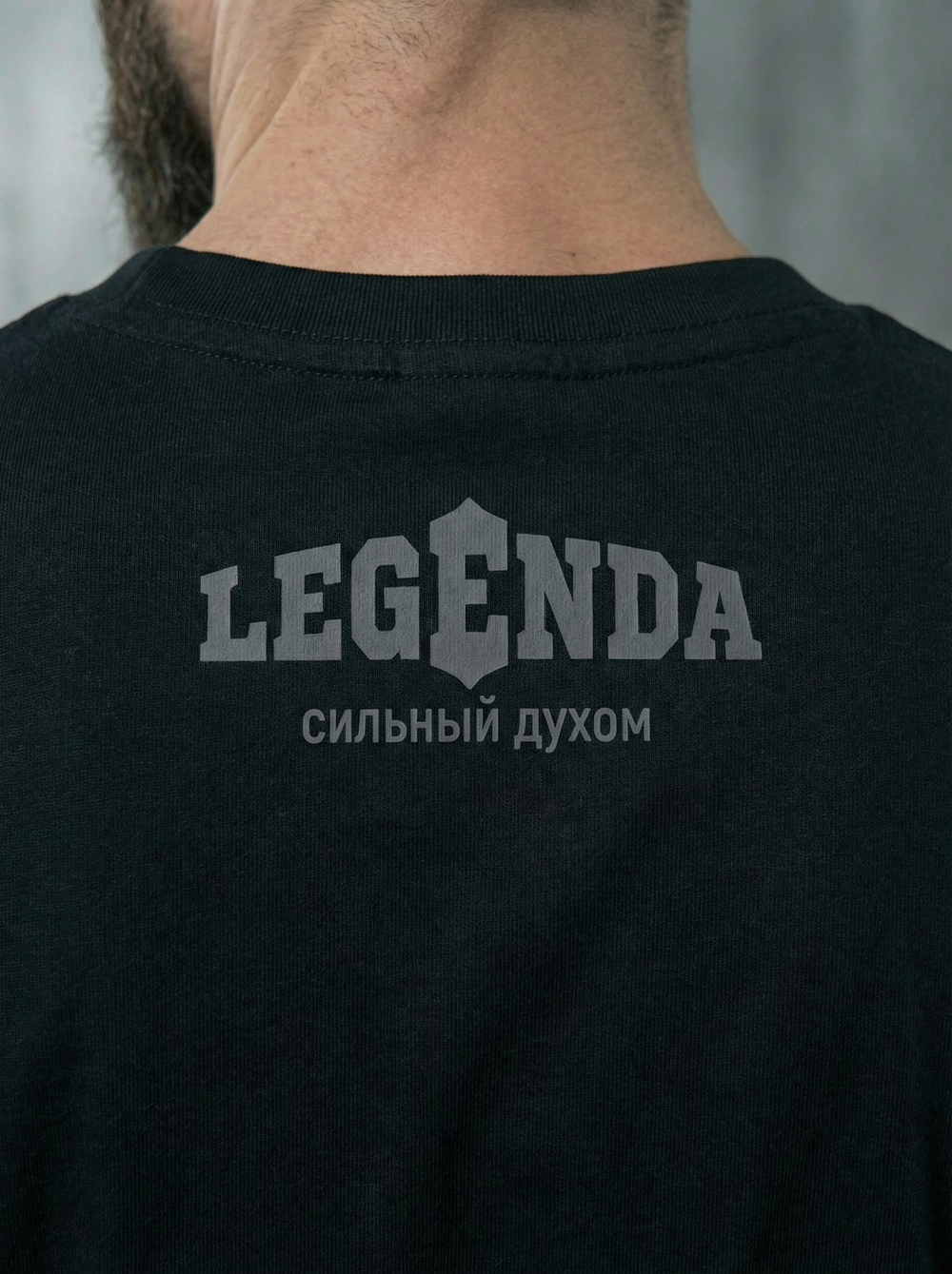 Футболка оверсайз хлопковая черная Legenda Соль характера