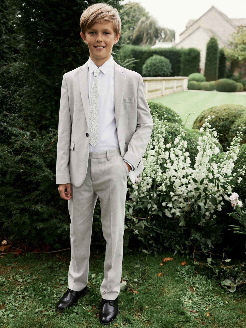 Пиджак для мальчика Next C62-260, Светло-серый