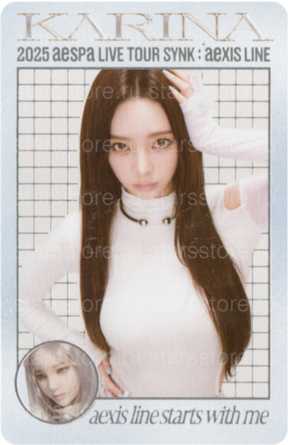 Фотокарта Karina aespa - LIVE TOUR SYNK : aeXIS LINE TRADING CARD