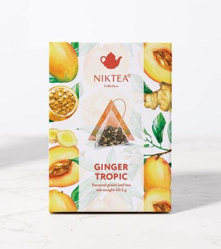Чай в пирамидках зеленый NIKTEA Ginger Tropic, NIKTEA Имбирный Тропик