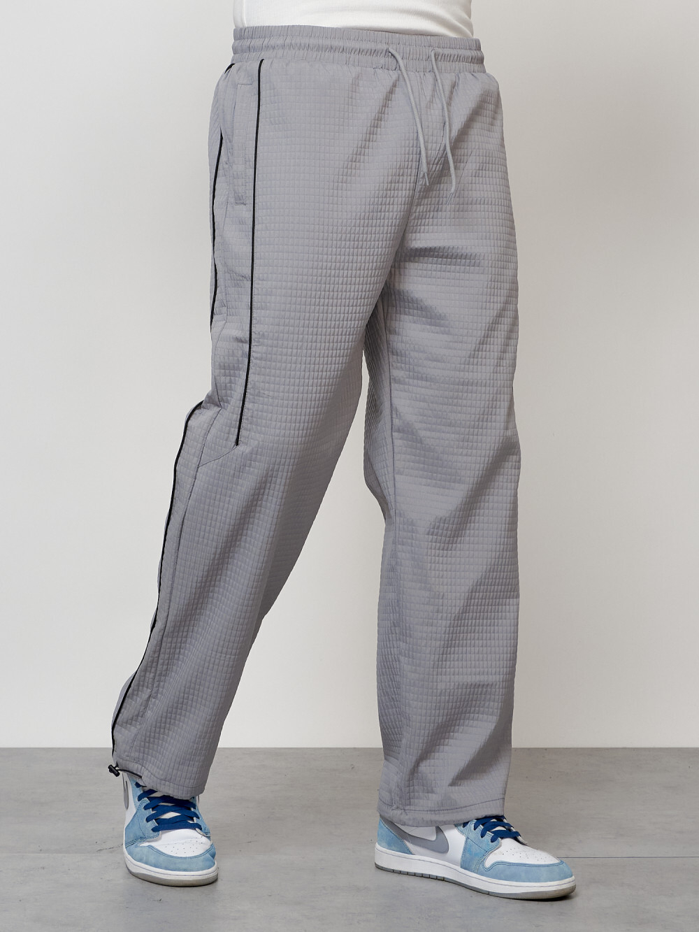 Спортивный костюм мужской модный серого цвета 15020Sr