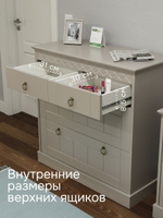 Комод Индра, 76,5х78,8х36,5, серый с ящиками, МДФ, Dipriz