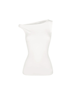white asymmetric top