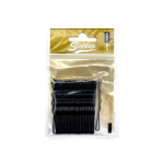 Невидимки Ставвер черные волнистые 70мм 24шт/уп