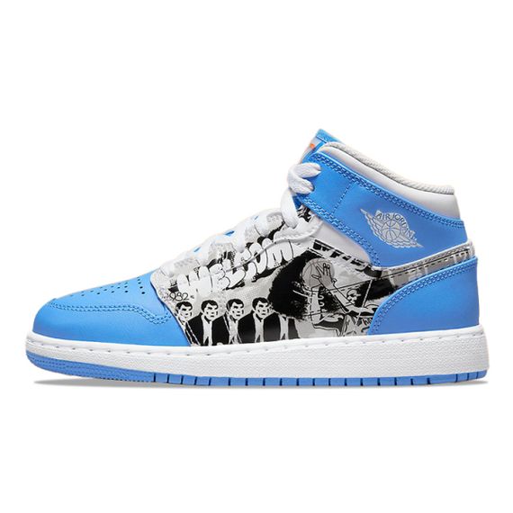 Иордания Air Jordan 1 Детские баскетбольные кроссовки МИД Топ Юнисекс