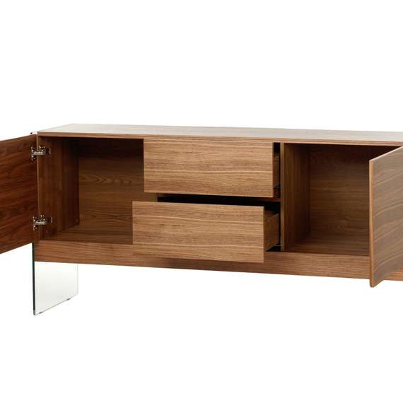 Комод Somerset 180х85 см, шпон ореха, стеклянные ножки