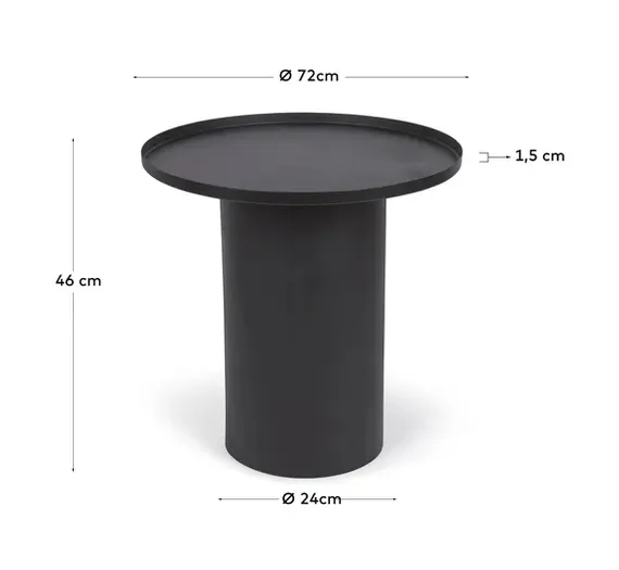 Журнальный стол Fleksa 45 см черный | La Forma | Купить в Hallberg.ru