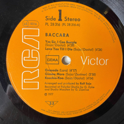 Винтажная виниловая пластинка LP Baccara (Germany 1977) Yes Sir, I Can Boogie