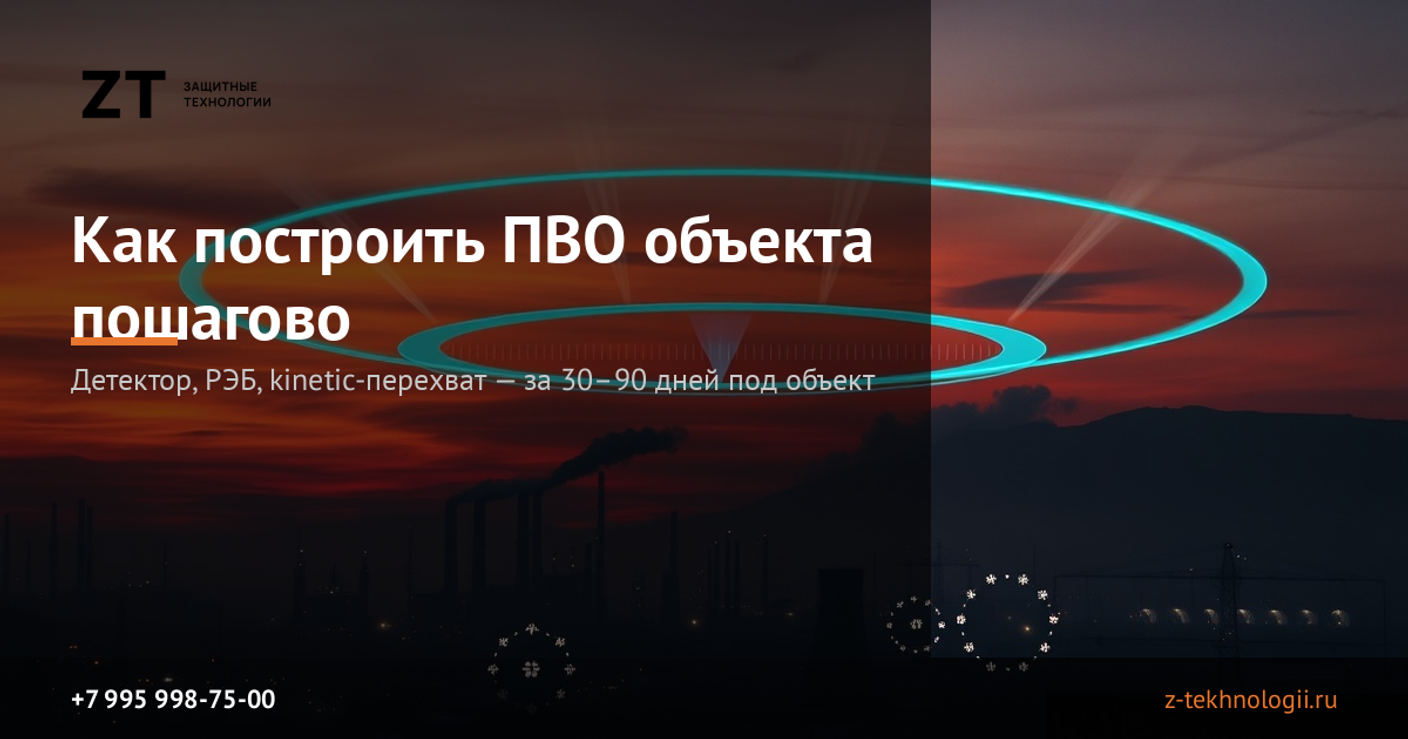 Как построить ПВО объекта пошагово: детектор → РЭБ → kinetic-перехват